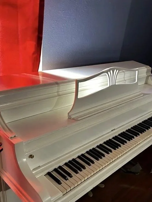 The 1942 Steinway Model D, after many many hours of restoration. 