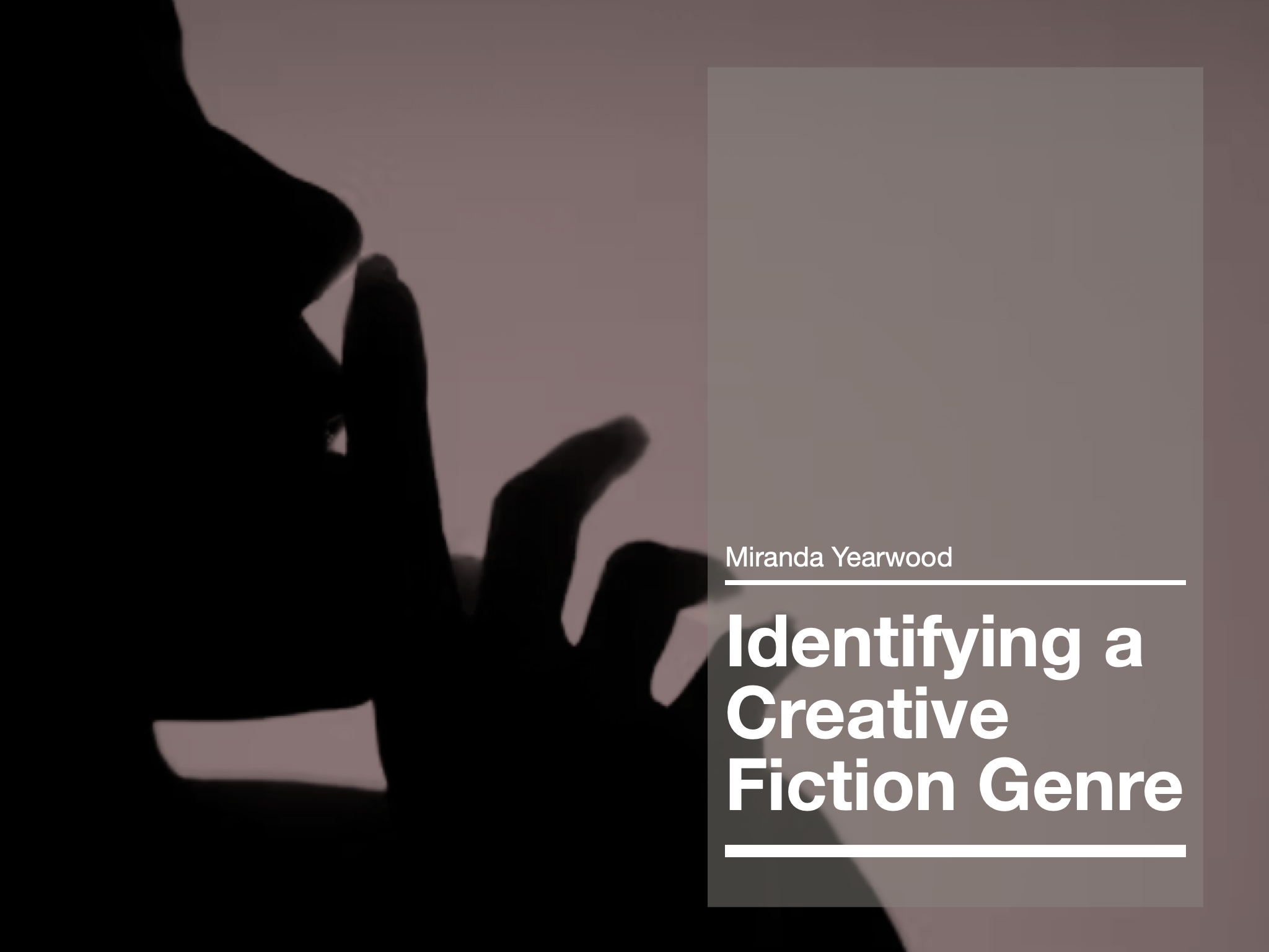 Identifying a Creative Fiction Genre Ebook