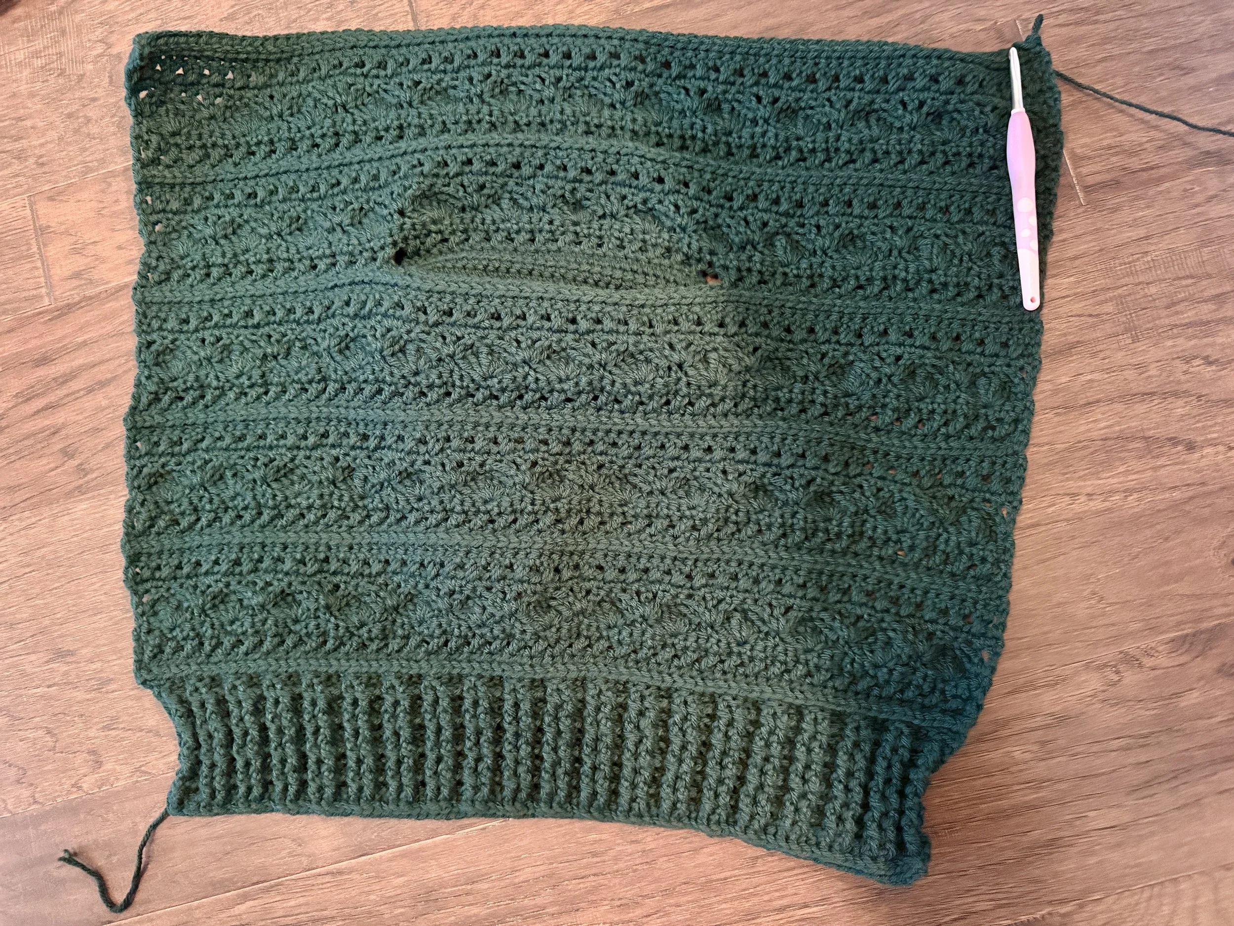 Second Panel of the Creekside Ruana