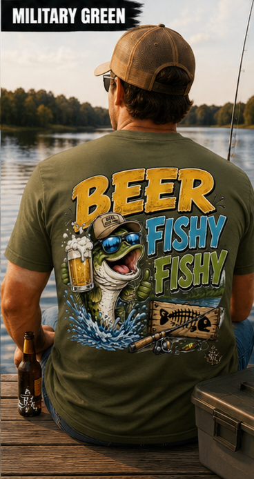 Beer Fishy Fishy Fishing T-Shirt | Funny Fishing Tee