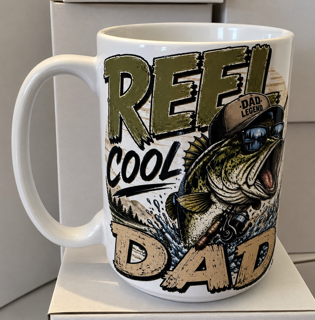Reel Cool Dad Fishing Mug – 15oz
