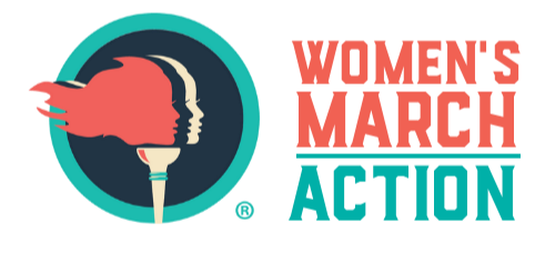 Logo of the Young Men and Women organization featuring a stylized torch with a flame shaped like a woman's head, next to the organization's name in colorful text.