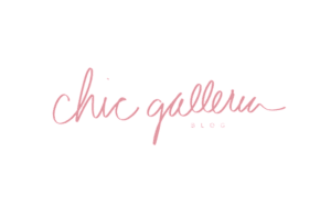 Chic Gallina logo in pink cursive on black background