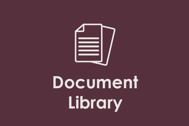 Icon of two documents with the text 'Document Library' below, on a dark purple background.