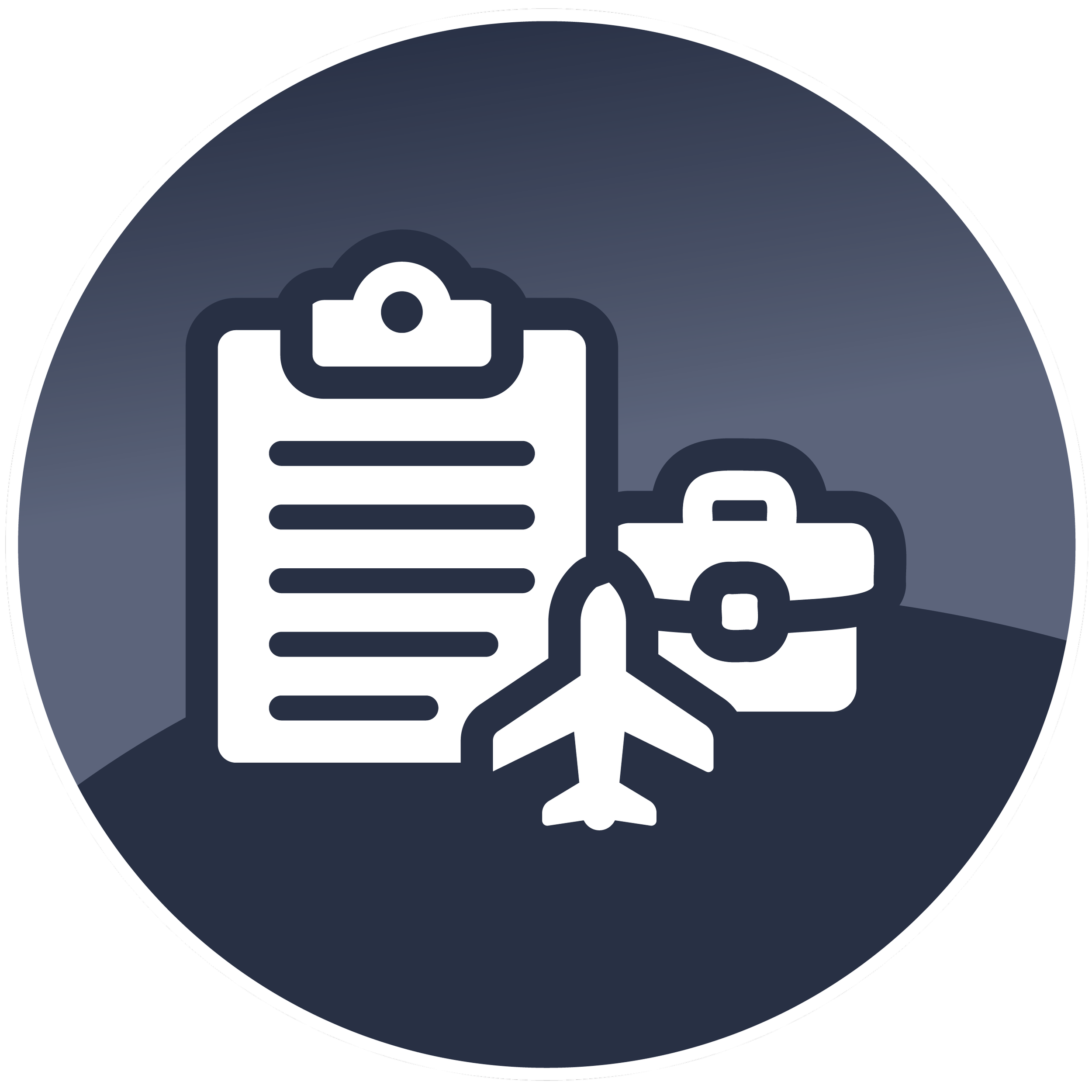Stylized digital illustration of a badge or emblem featuring a computer monitor and a keyboard, with a dark blue and black color scheme outlined in white.
