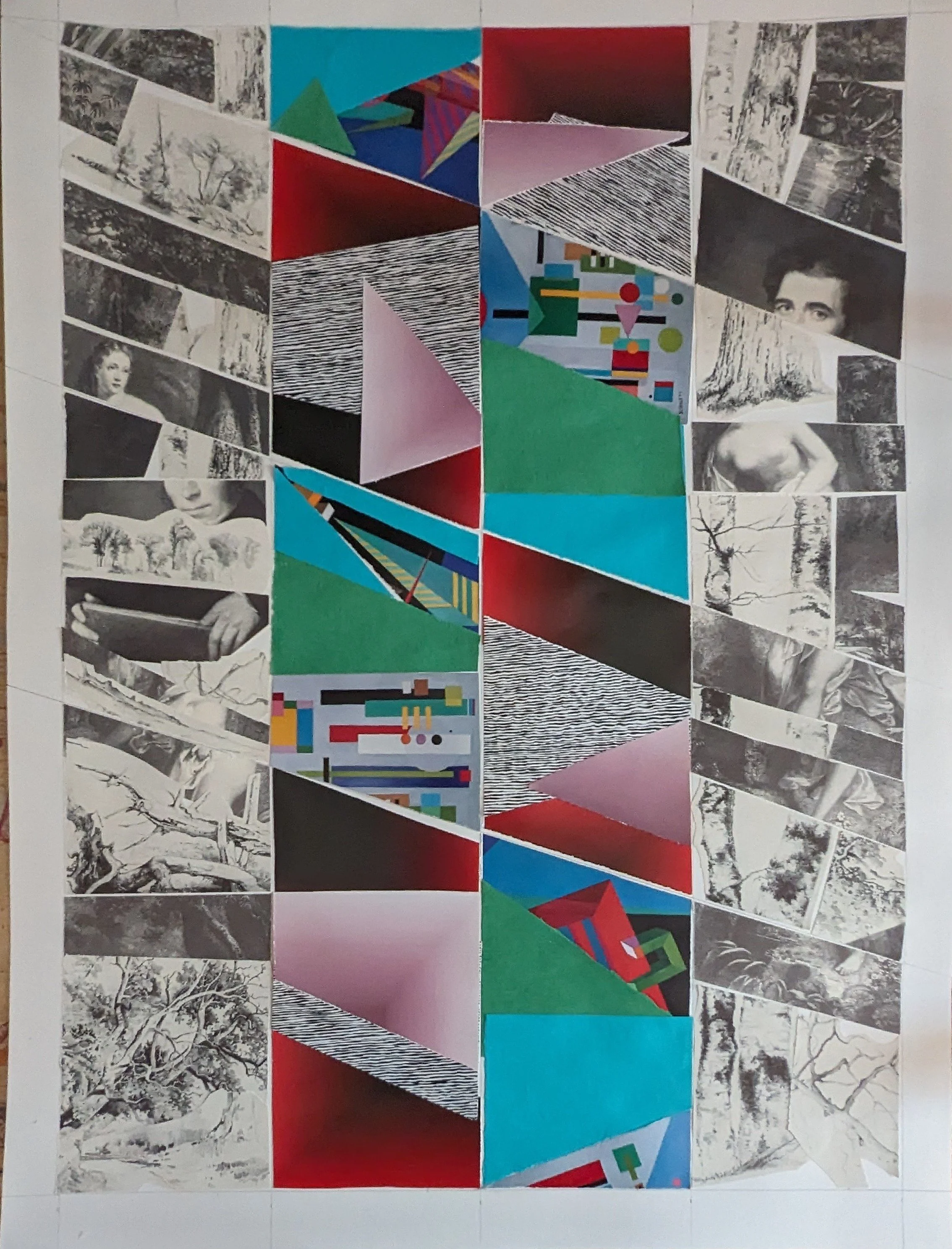 Collage. Gaze. Paper, Magazine images..jpg