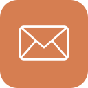 Icon of a white envelope on a brown background