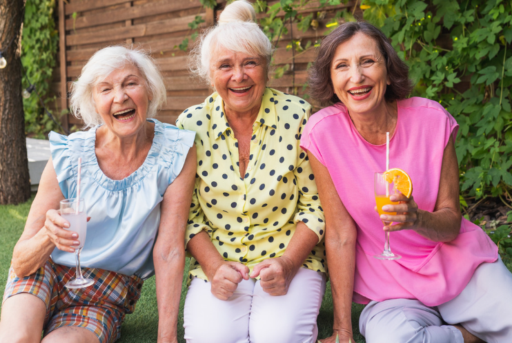 women friends drinks snowbird resort 
