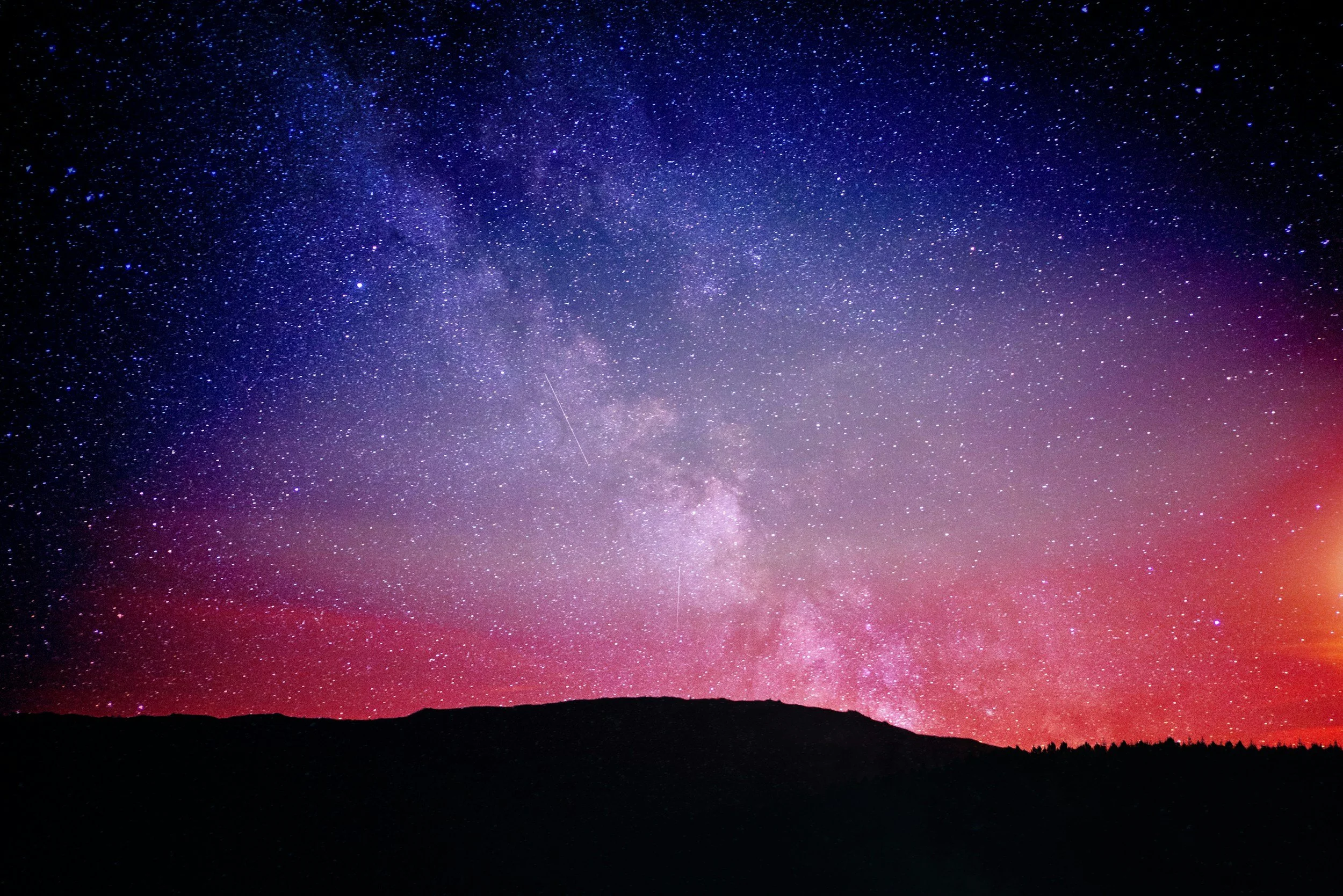 Starry night sky, Libra zodiac sign icon