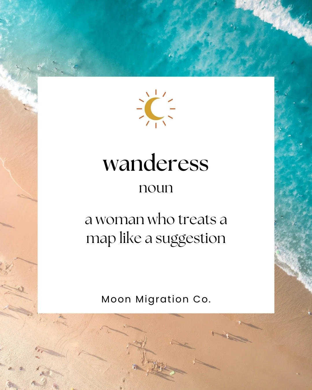 Wanderess (noun): a woman who treats a map like a suggestion. 🌙 That's the energy we're bringing into this season. moonmigrationco.com
#MoonMigrationCo #LessSnowMoreGlow #WordOfTheWeek #WomenWhoTravel #QueerTravel #BIPOCTravel #TravelAdvisor #SoloTr