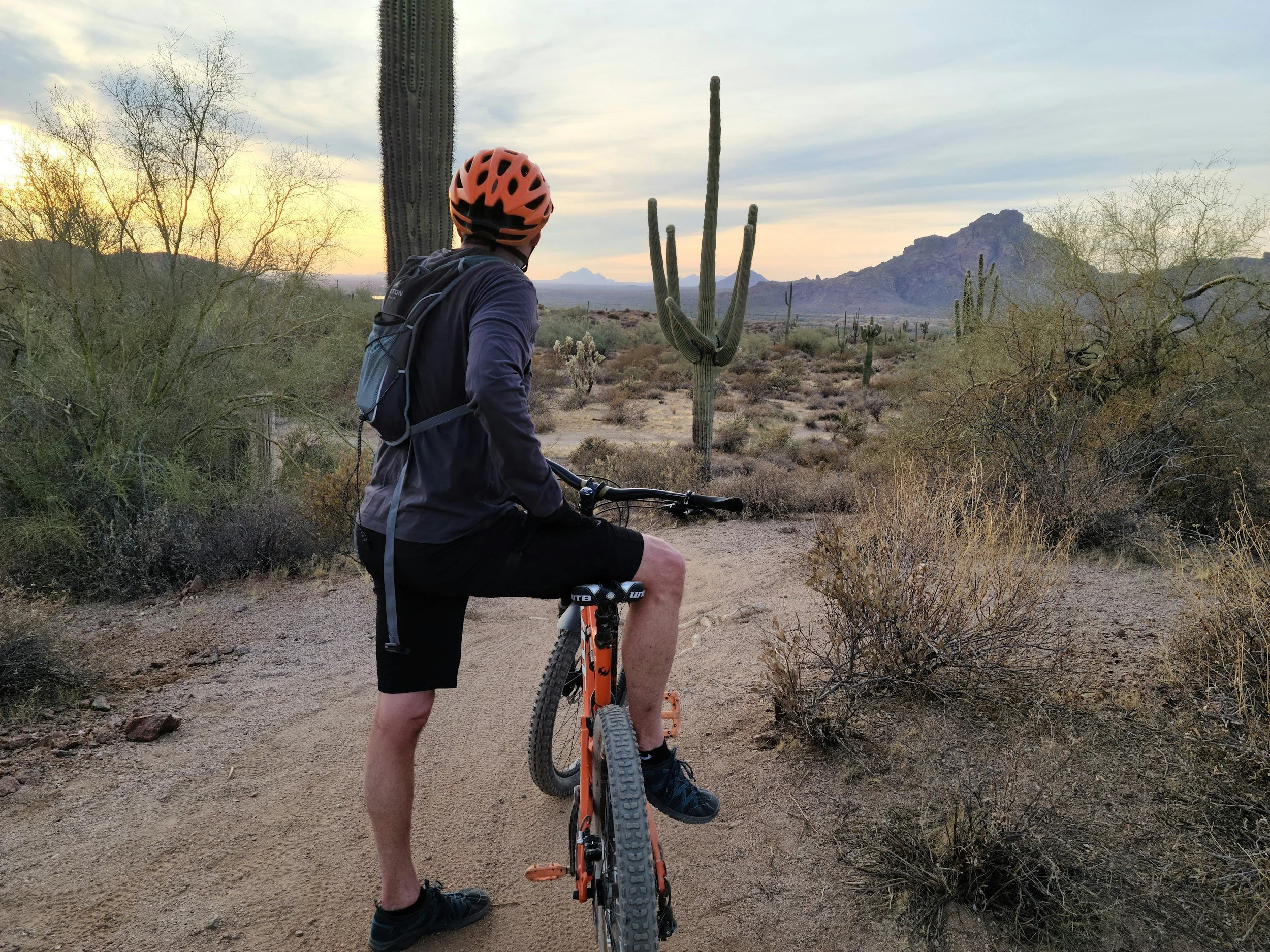retiree woman biking in arizona