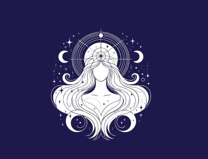 Celestial Birthday Experience zodiac travel icon with moon and stars