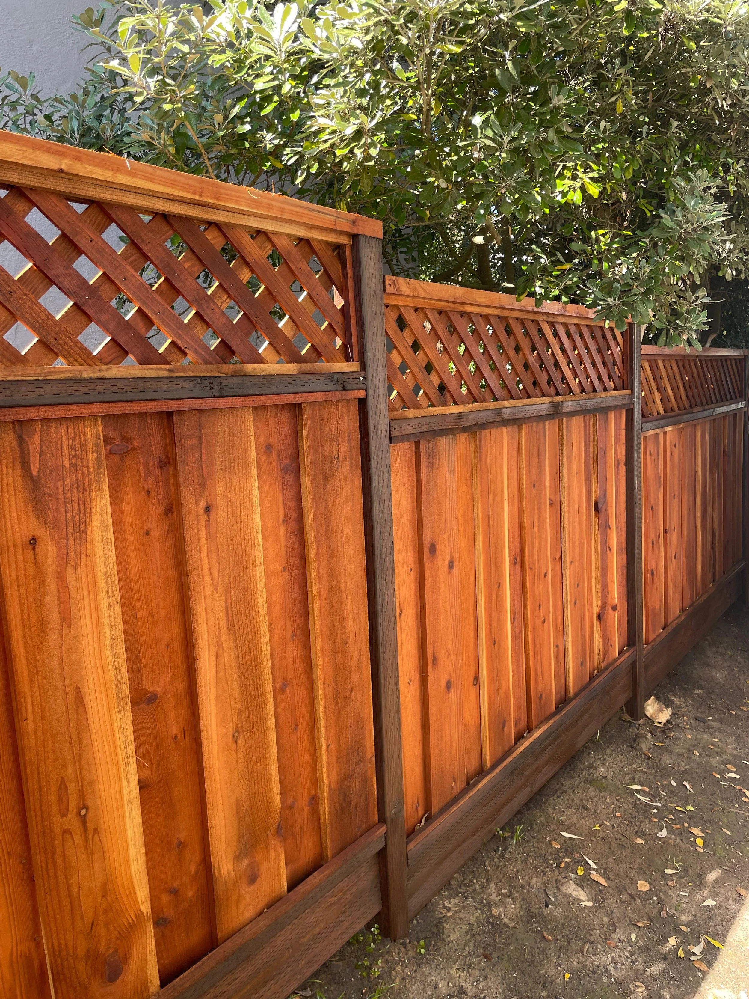 Fence staining