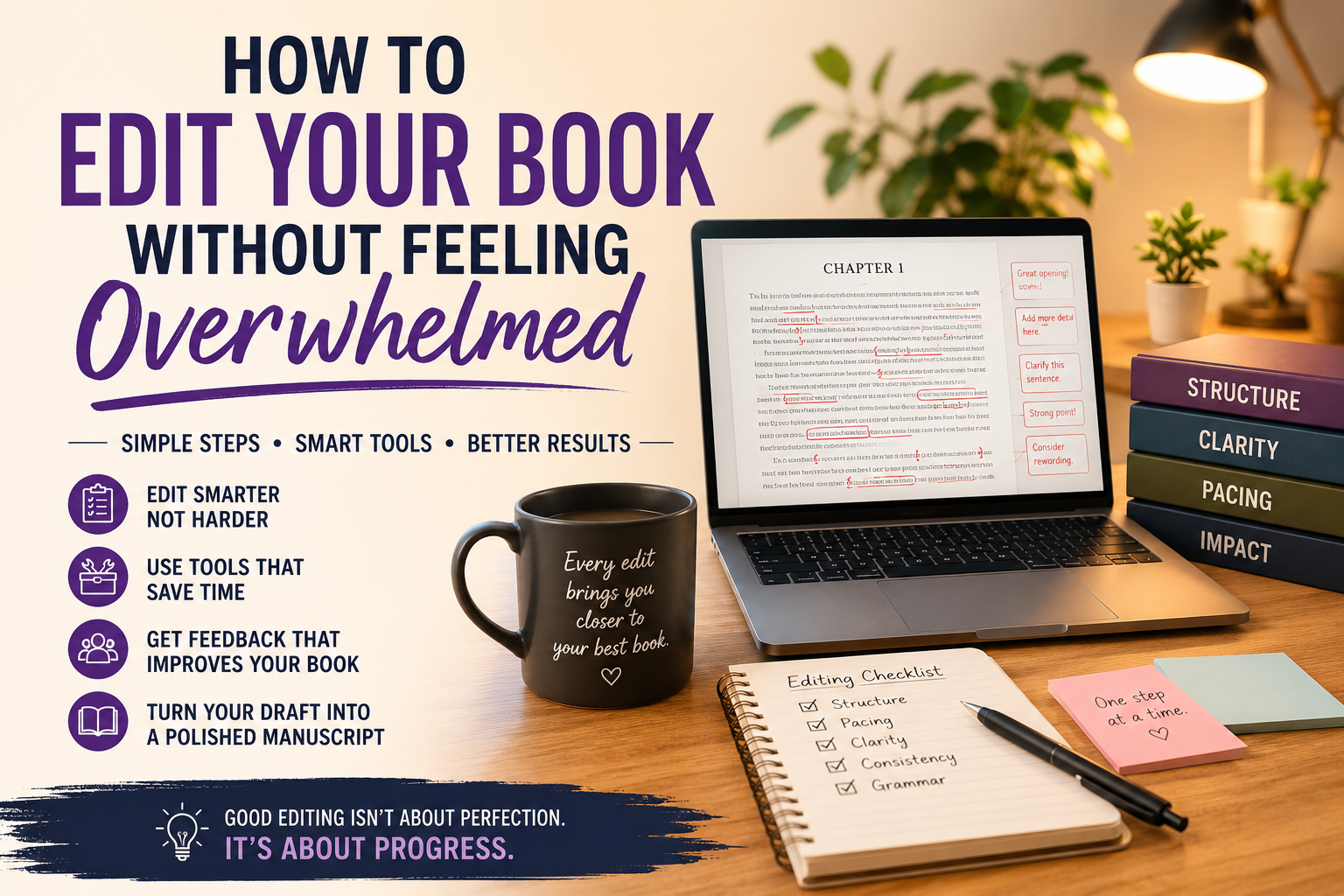 How to Edit Your Book Without Feeling Overwhelmed