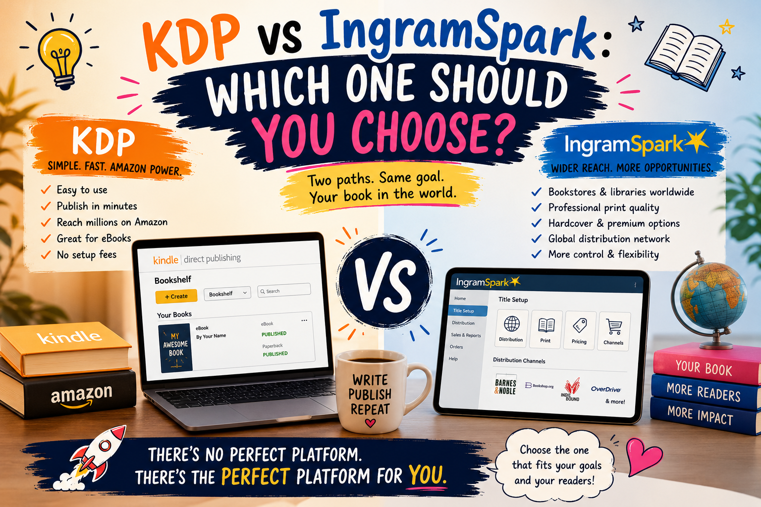 KDP vs IngramSpark: Which One Should You Choose?