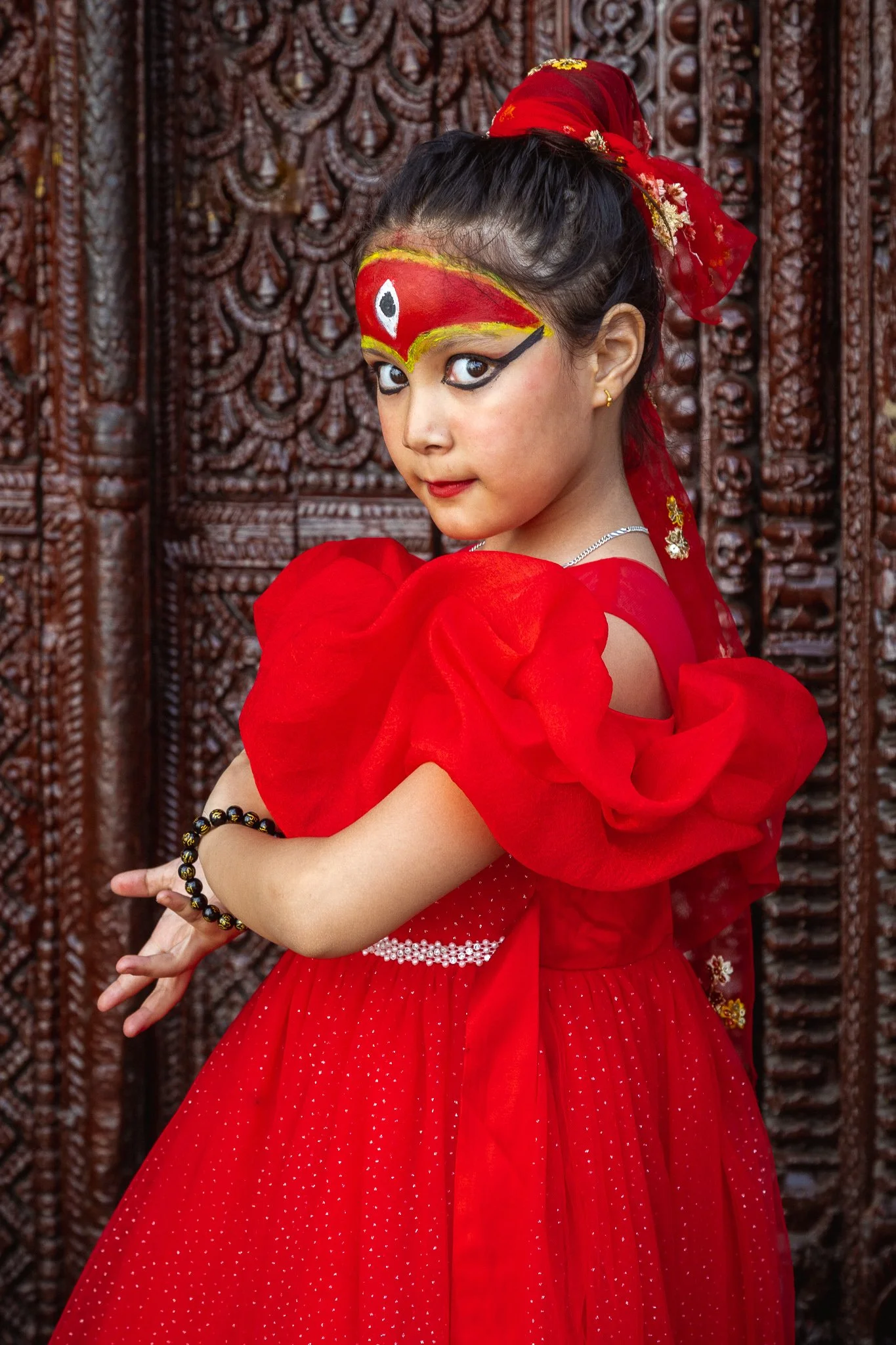 She is nine years old. She is also a goddess. Kathmandu, Nepal. 2025.