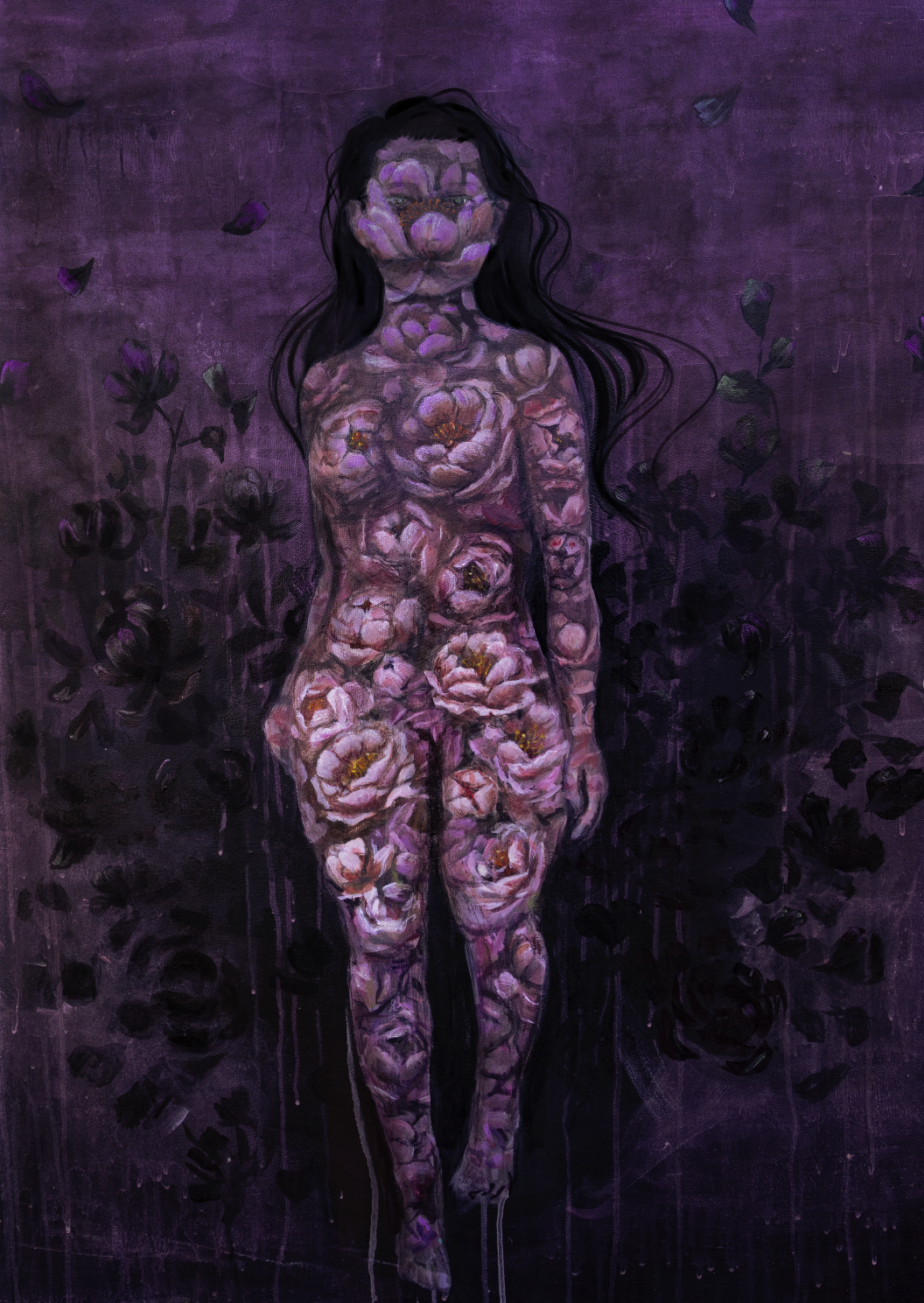 "Bloom" 2025. Acrylic on canvas. 30"x40"