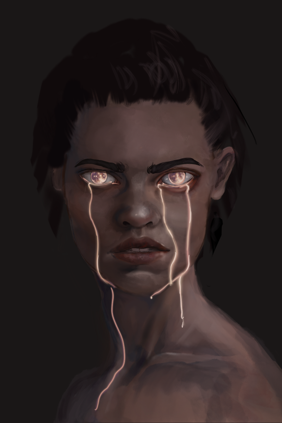 "The Moon in Her Eyes" 2024. Digital.