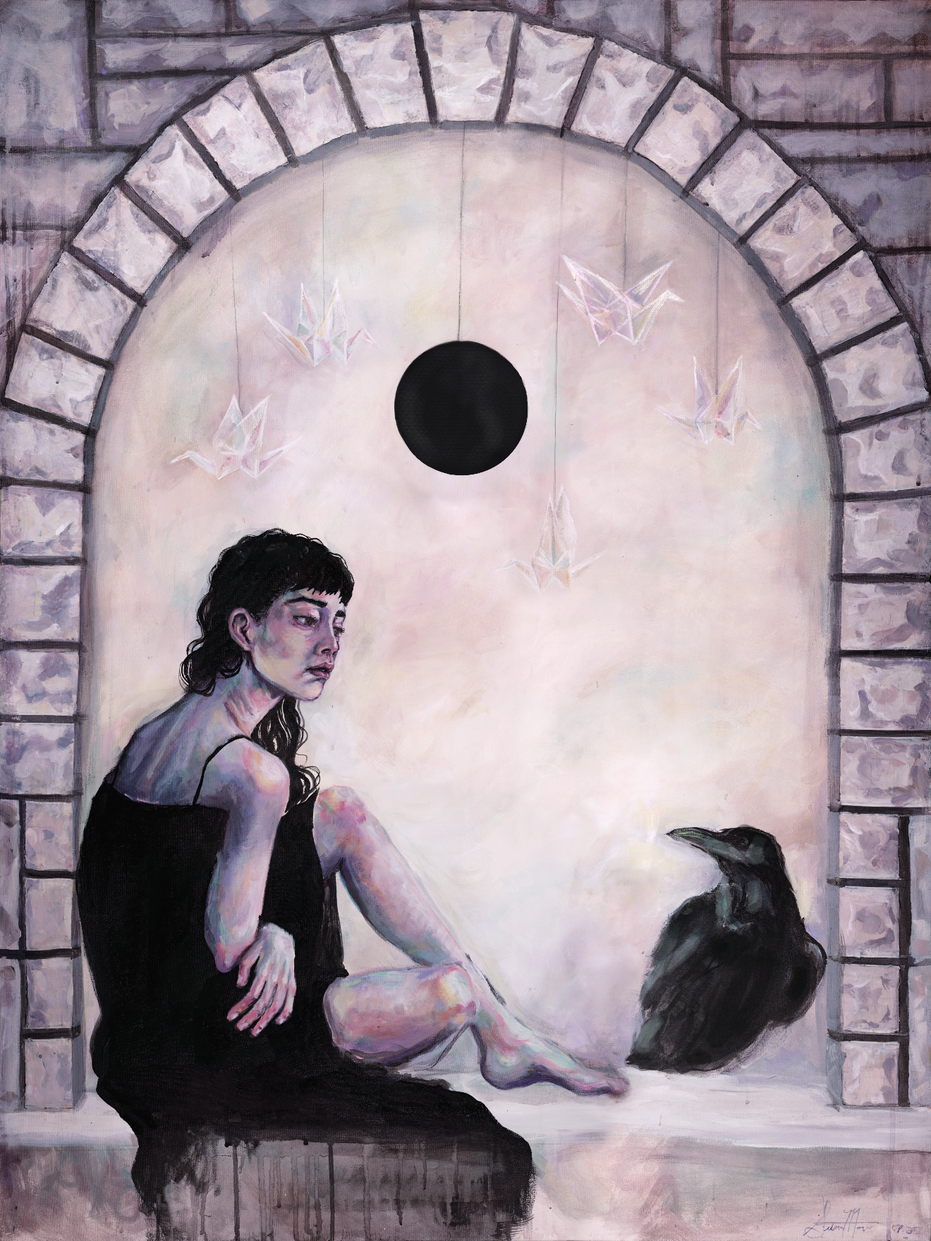 "Longing" 2025. Acrylic on canvas. 3'x4' 