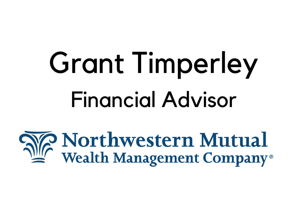 Business card with the name Grant Timperley, title Financial Advisor, and the Northwestern Mutual Wealth Management Company logo.