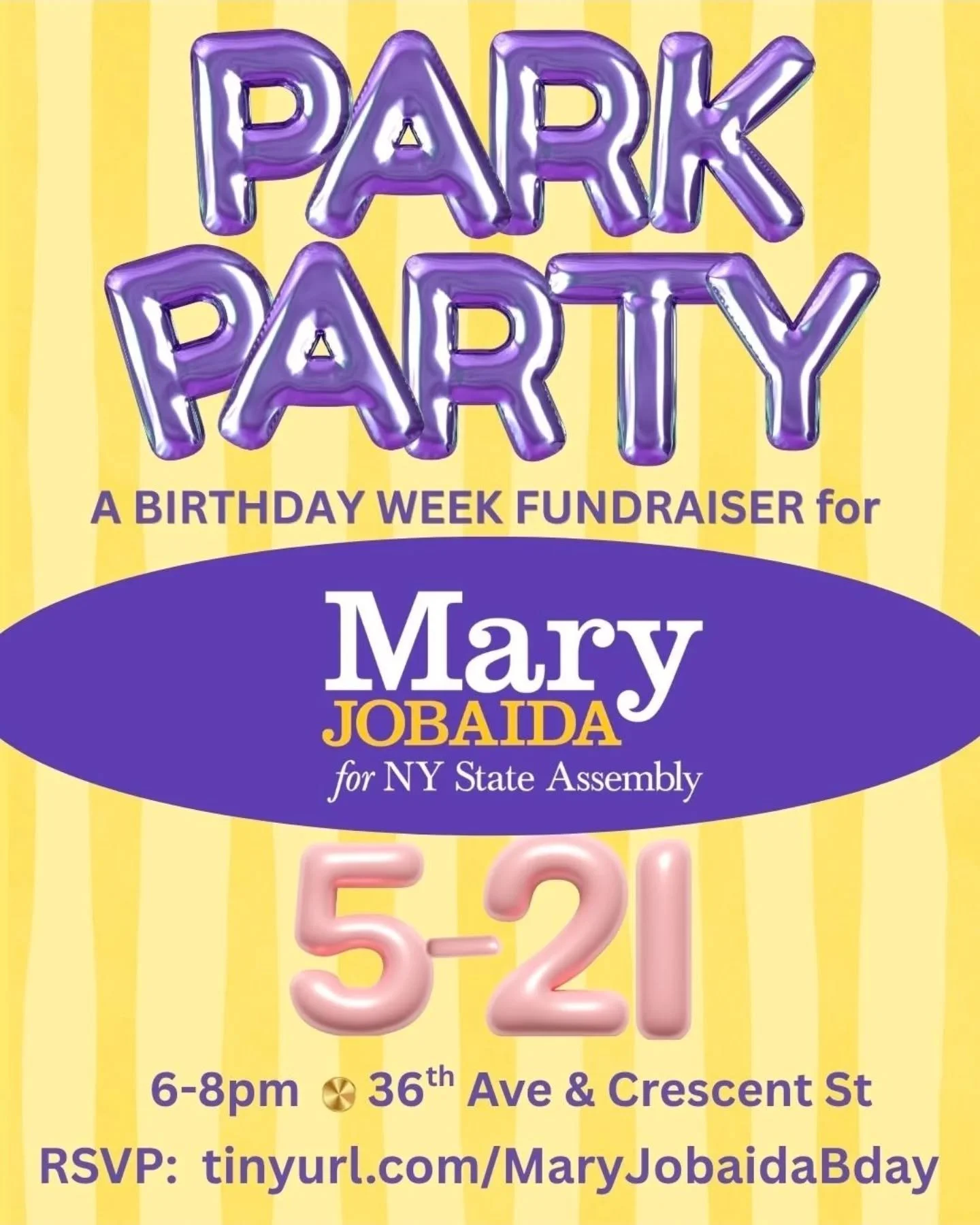 -- POSTPONED -- 
You are invited to hang with #TeamMary this Thursday eve in celebration of #Astoria and #LICs inclusive Democrat Assembly.  Join us for a meet and greet, light refreshments. And donations both big and small to the campaign make a won