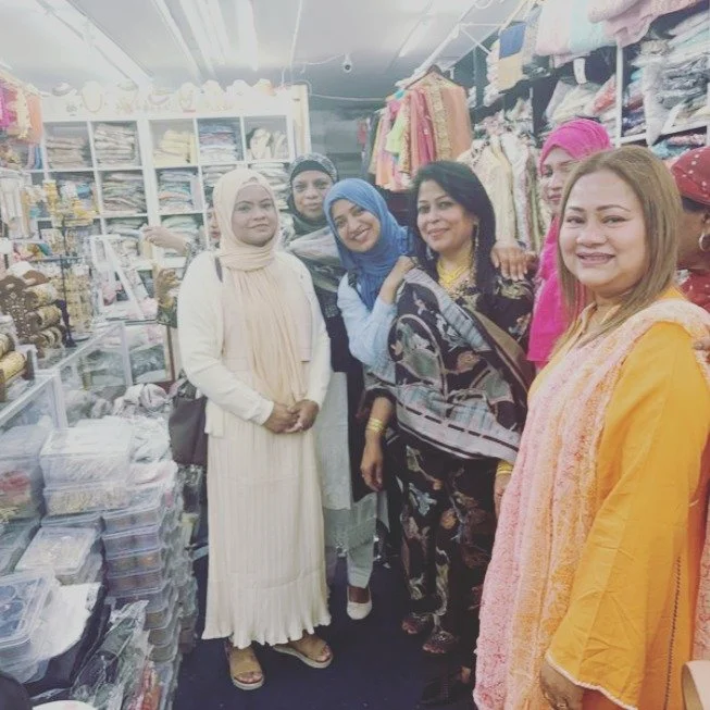 There's me among the baddies (auntie baddies!) at @rokshana_boutique in Jackson Heights! These women get together regularly to support and promote each other's businesses and ventures, and I am fortunate they considered our fight for inclusion in Ast