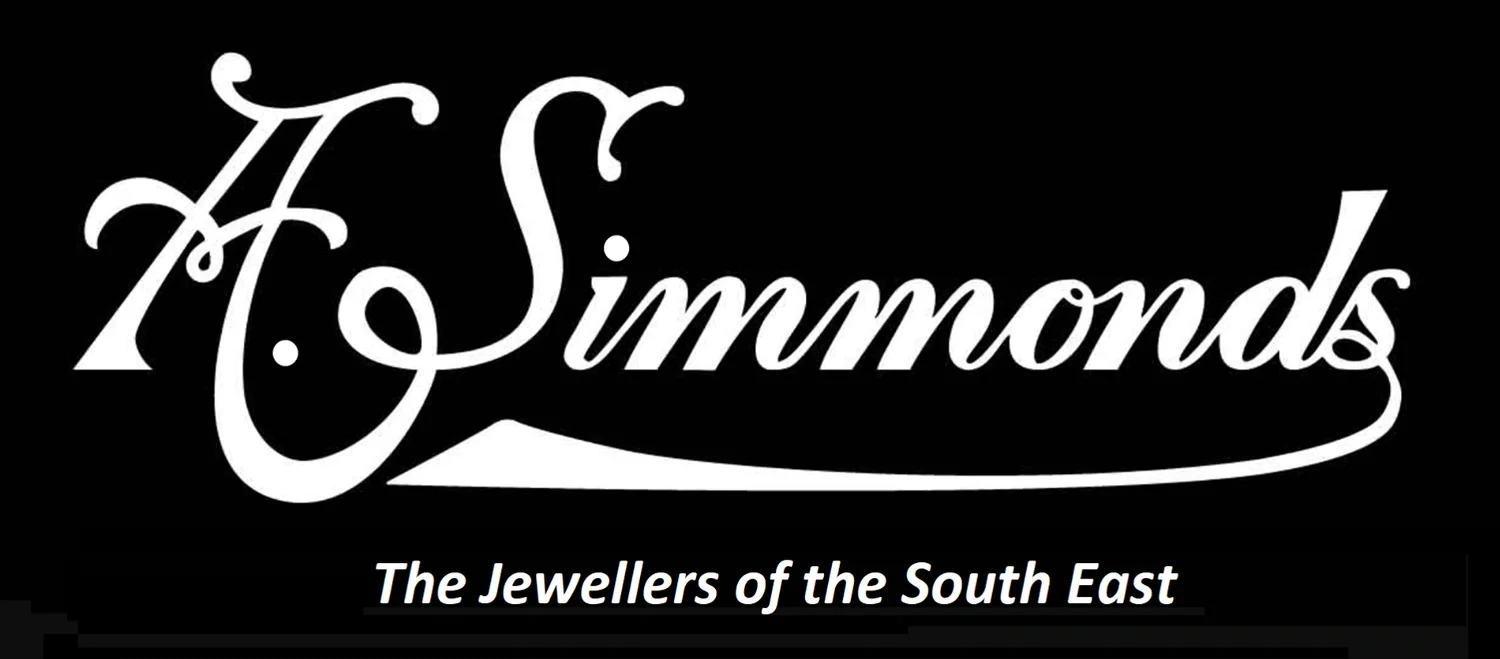 A Simmonds logo for the Jewellers of the South East, white text on a black background