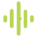 Green abstract sound wave icon