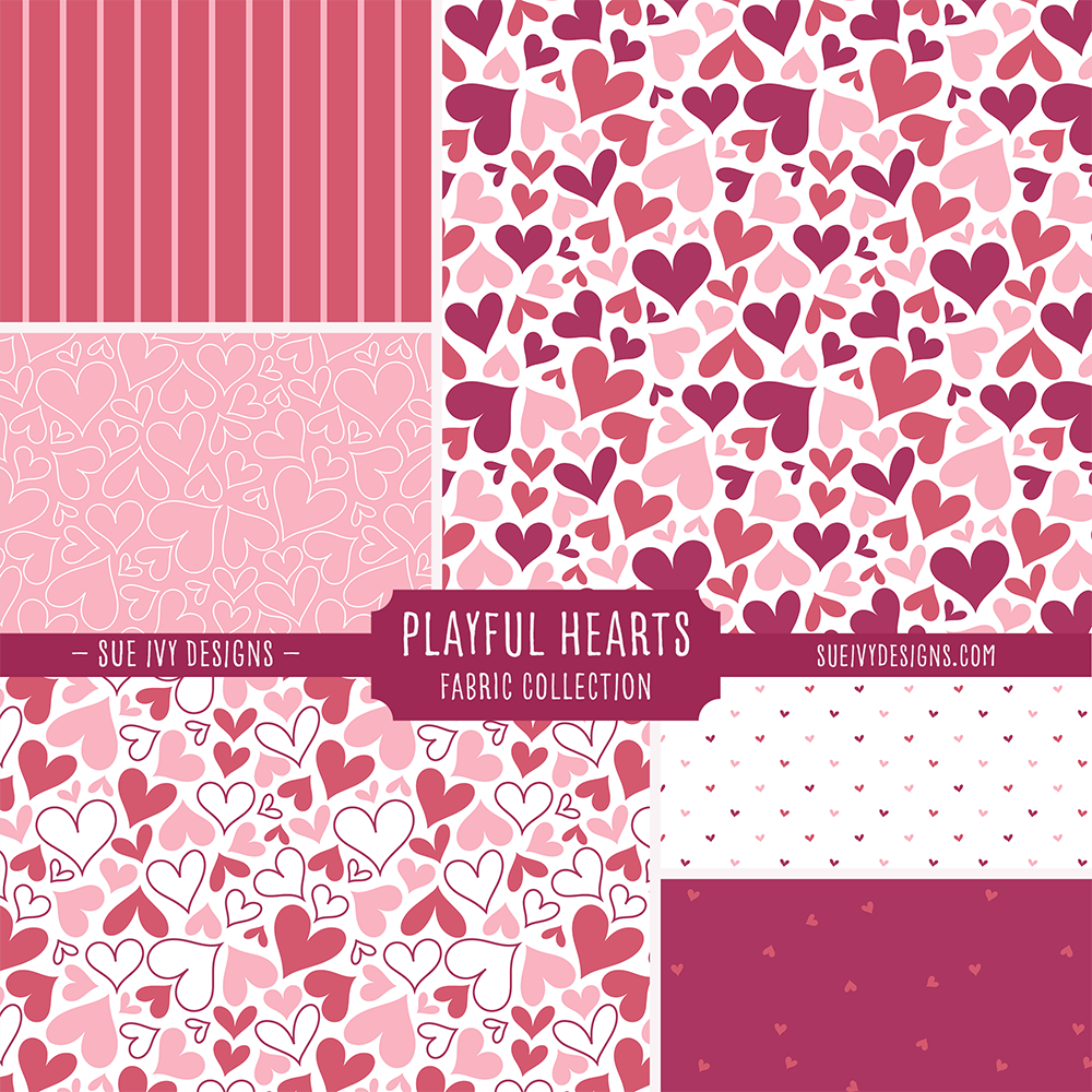 Playful Hearts Valentine Fabric Collection
