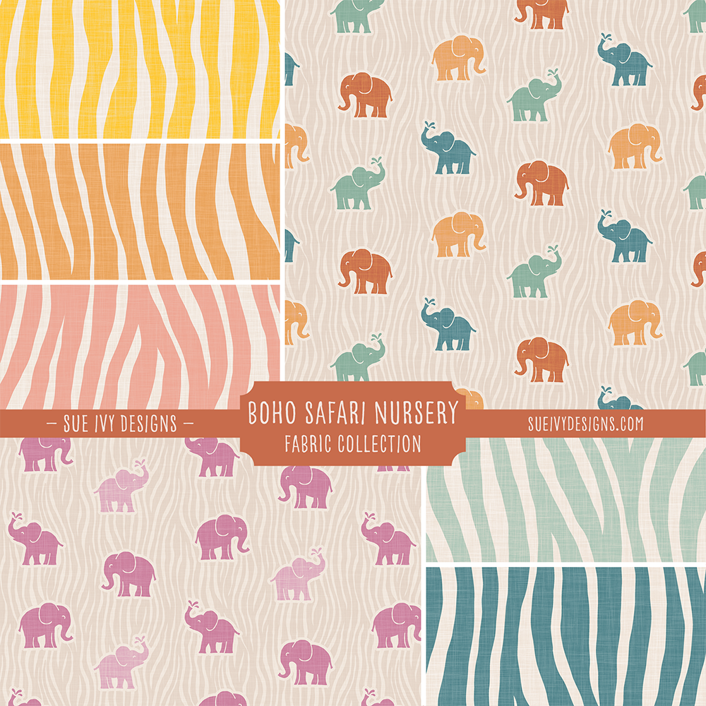 Boho Safari Nursery Fabric Collection