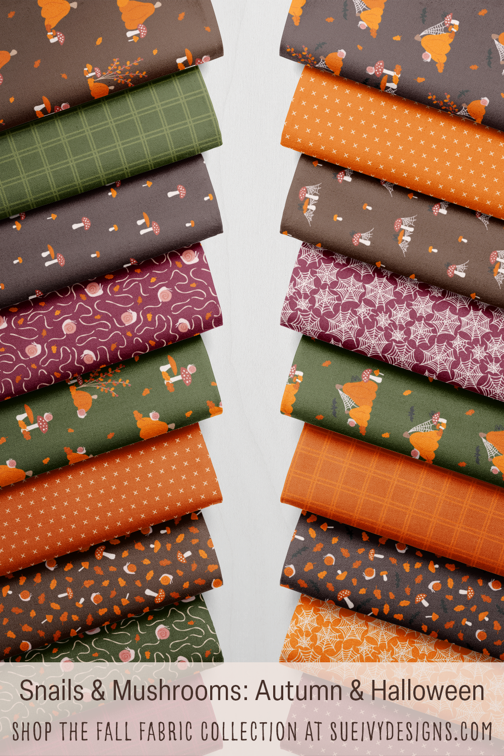 Snails &amp; Mushrooms — Autumn &amp; Halloween Fabric Collection