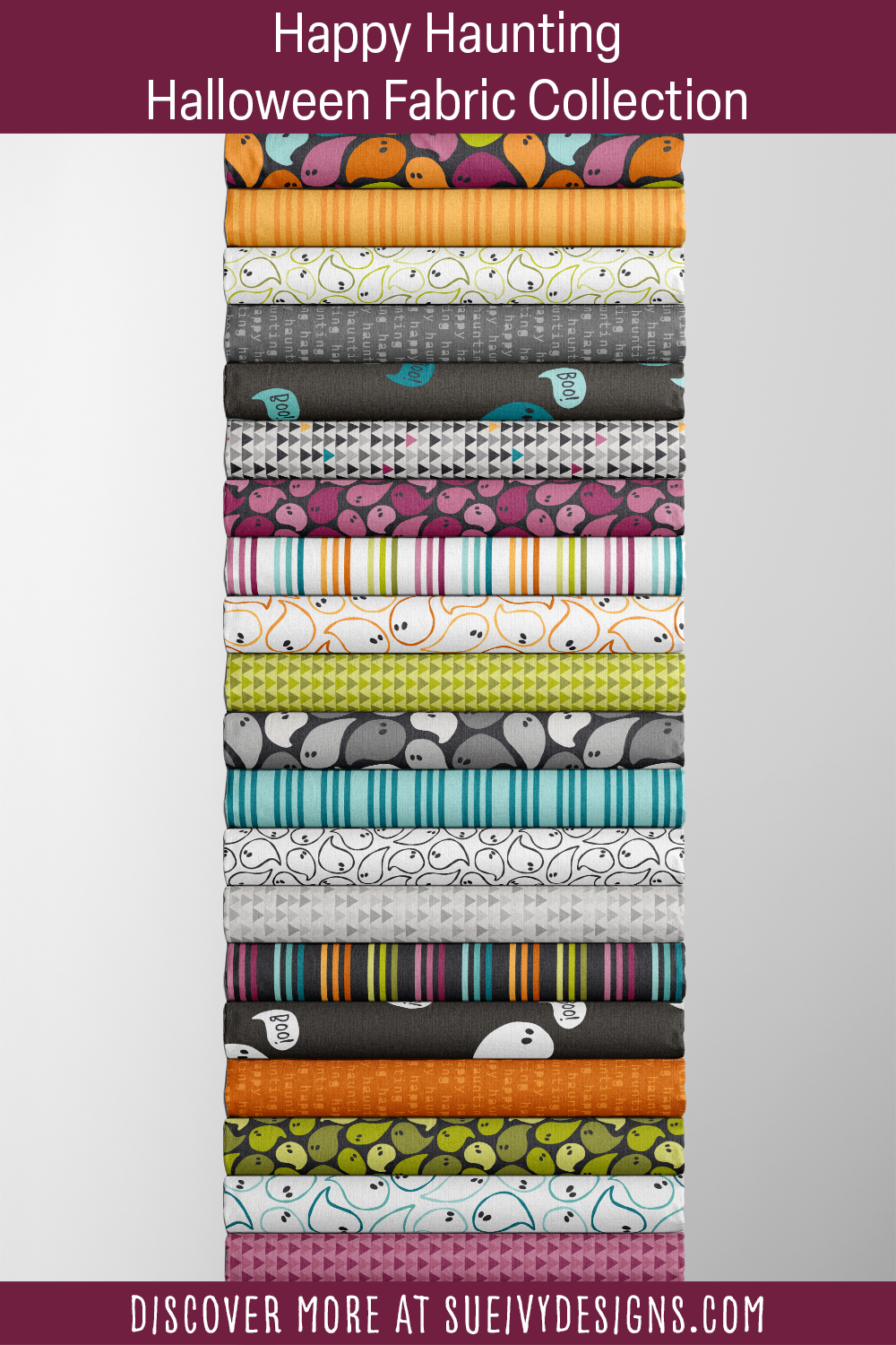 Happy Haunting — a Colorful Halloween Fabric Collection