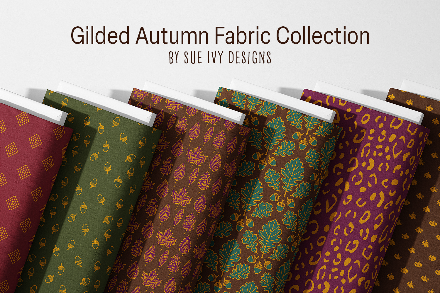 Gilded Autumn — A Golden, Jewel-Tone Fall Fabric Collection