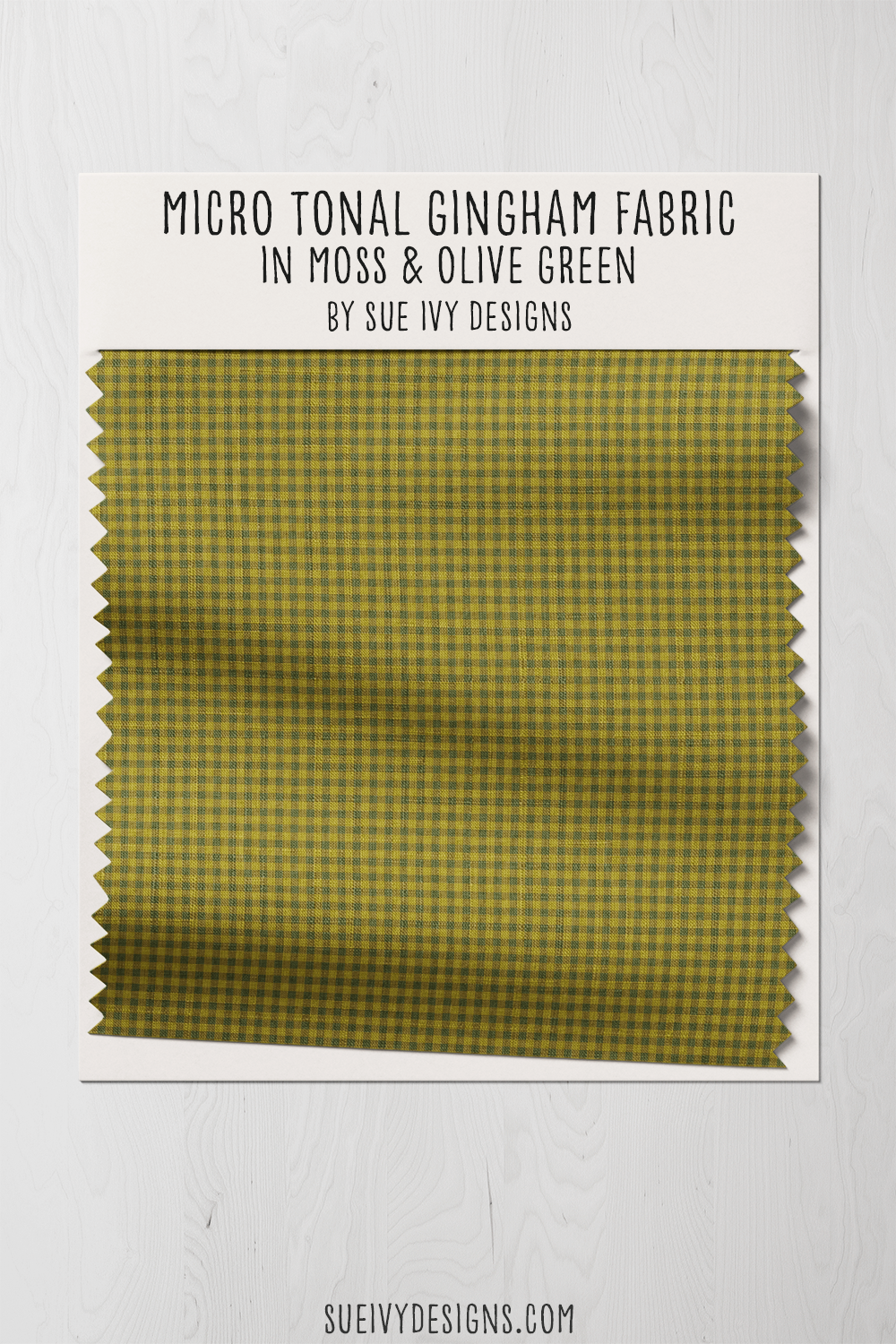 Moss and olive green gingham — micro tonal vector check — accessories and craft fabric