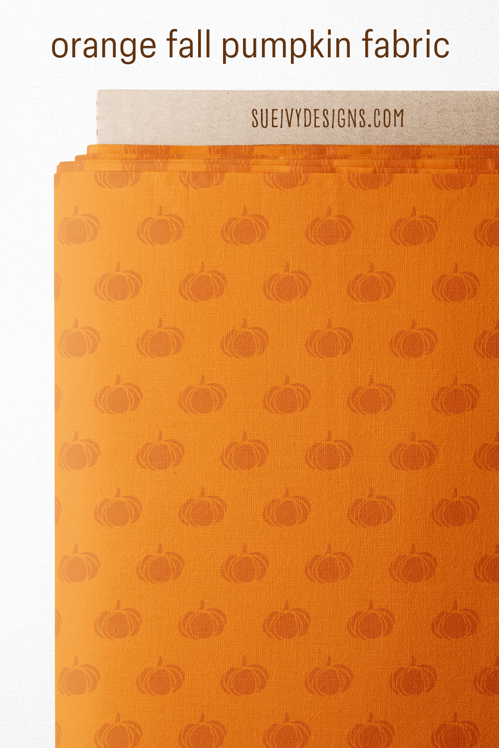 Block-print pumpkins in tonal orange, ready to piece into a cozy fall quilt or table runner.