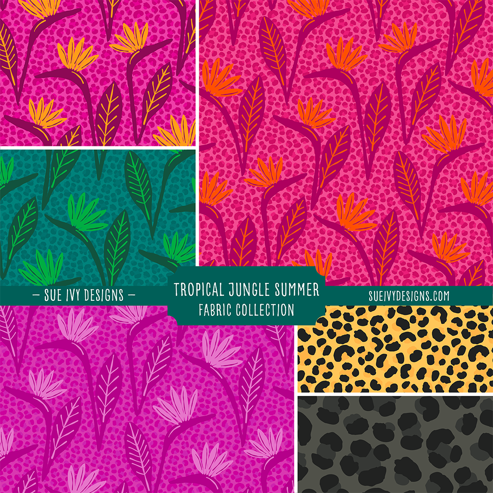 Tropical Jungle Summer Fabric Collection