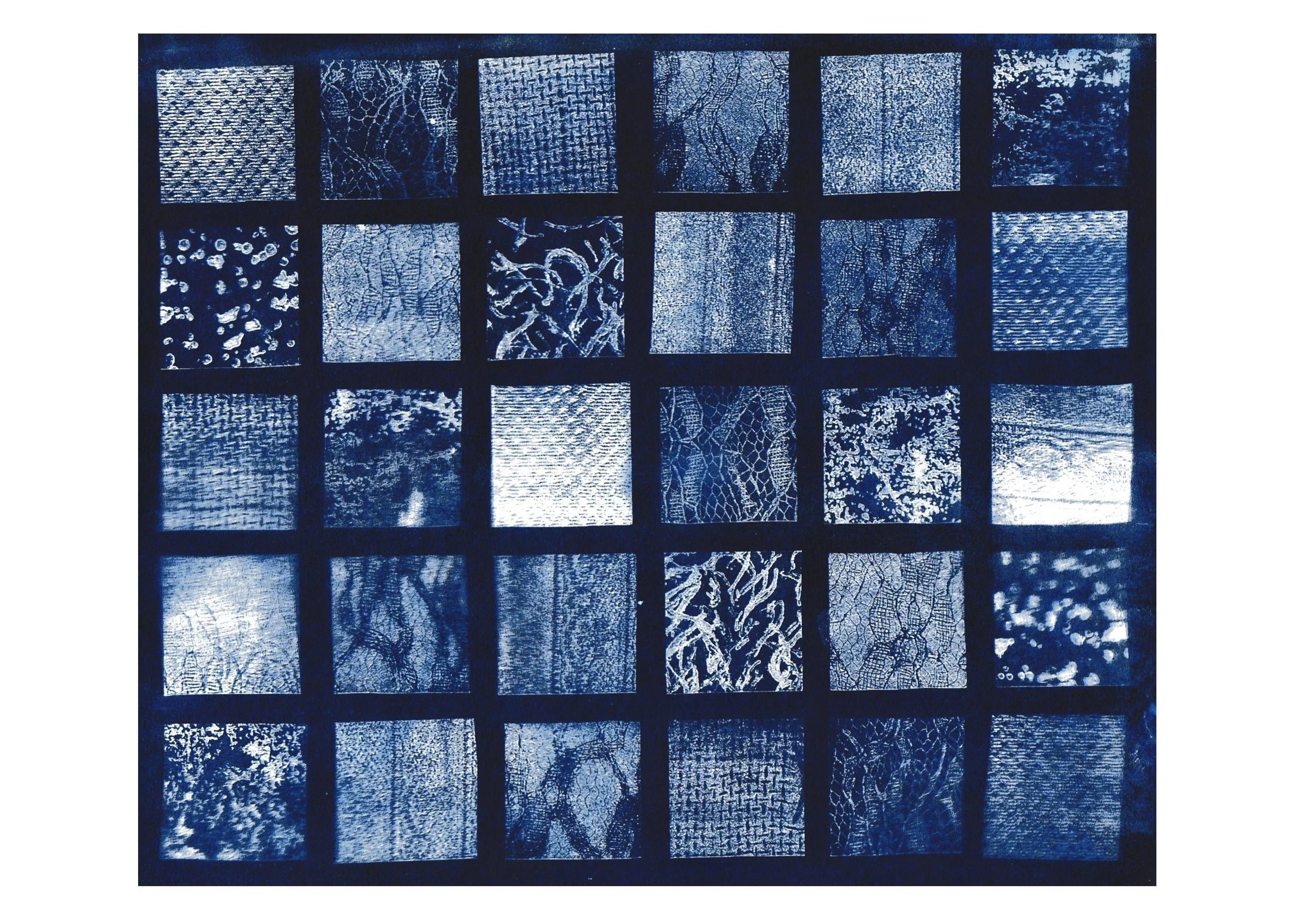 Blue Quilt Print