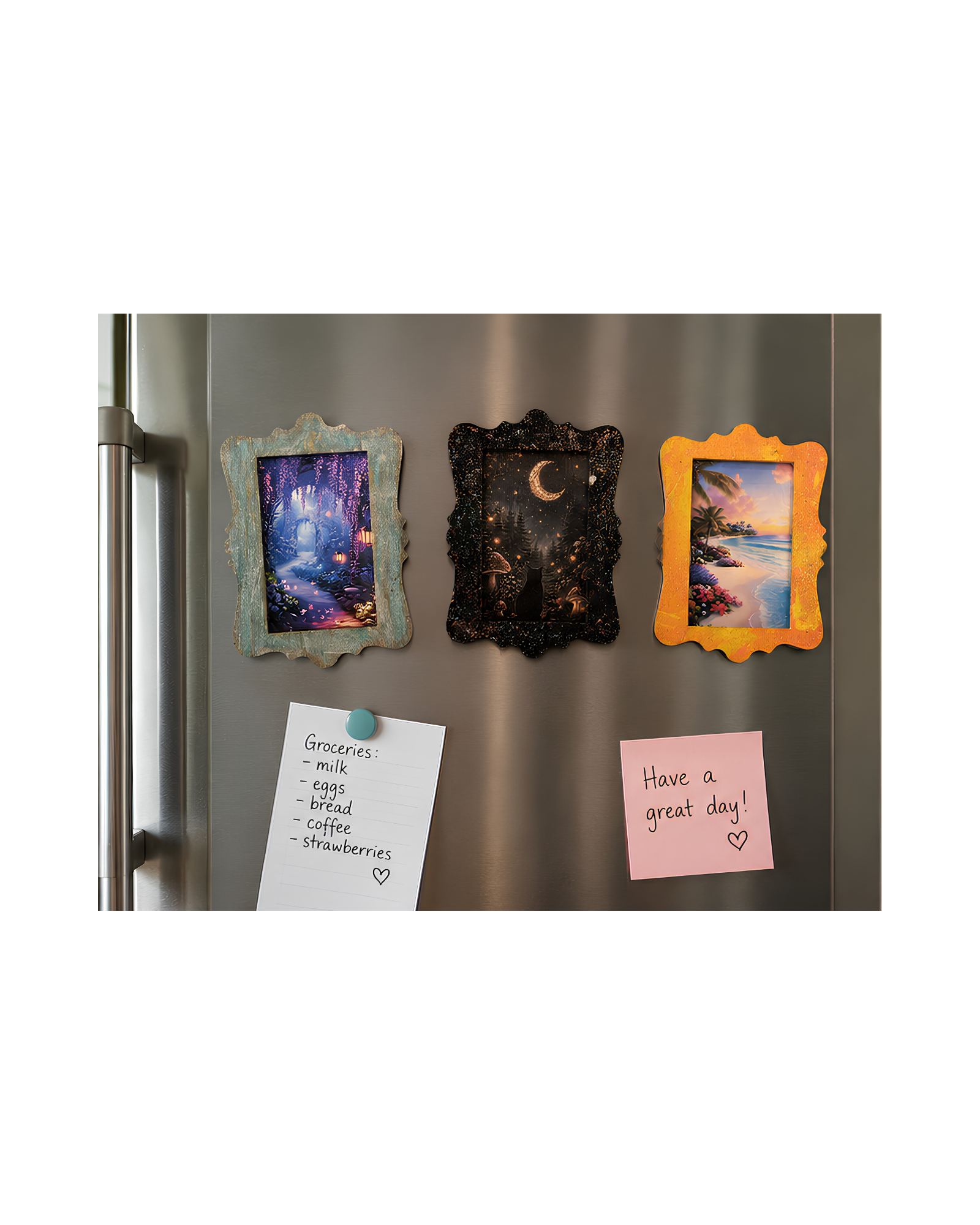 Miniature Paradise Art Set - Handmade Set of 3