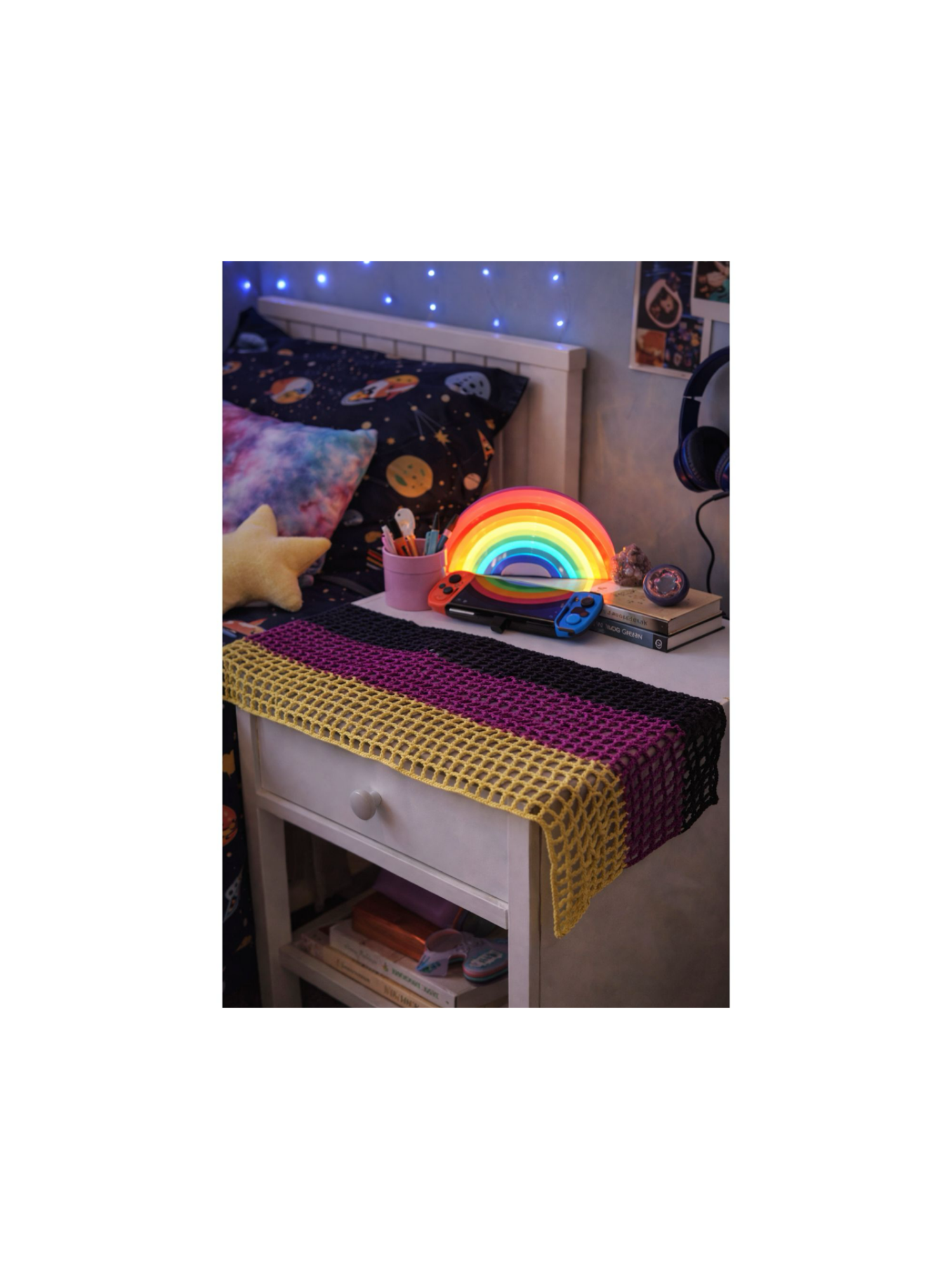 Midnight Arcade Crochet Runner