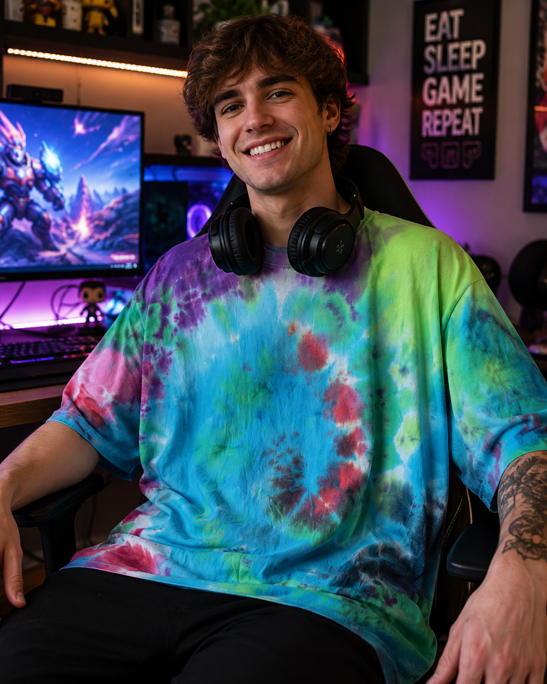 Electric Dreamscape Tie-Dye Tee