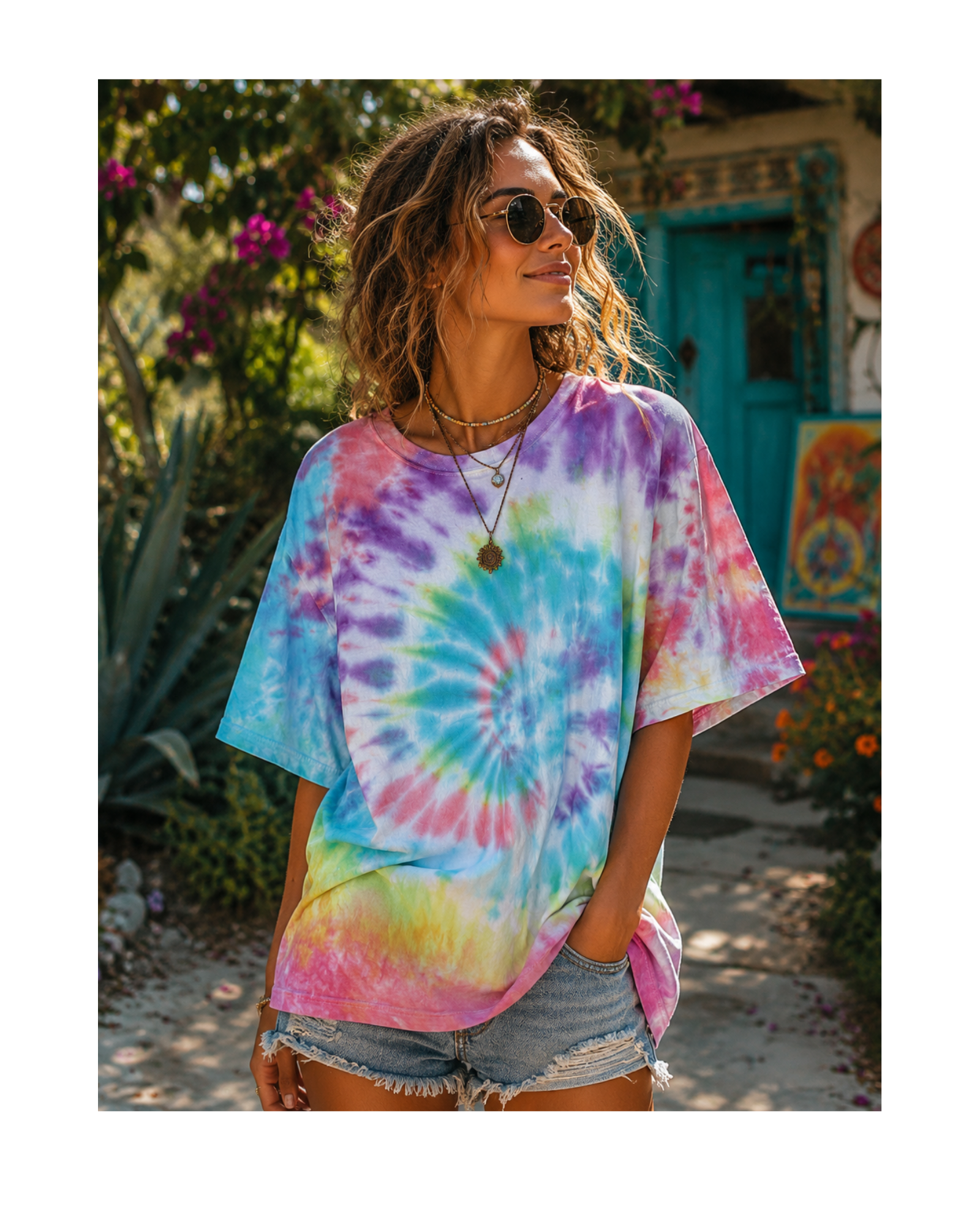 Cotton Candy Sunshine Tie-Dye Tee - Size XL