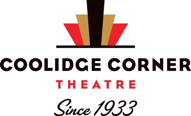 Coolidge Corner Theatre logo with stylized geometric shapes and text indicating it has been operating since 1933.