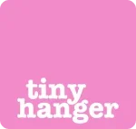 Pink background with white text that reads "tiny hanger".