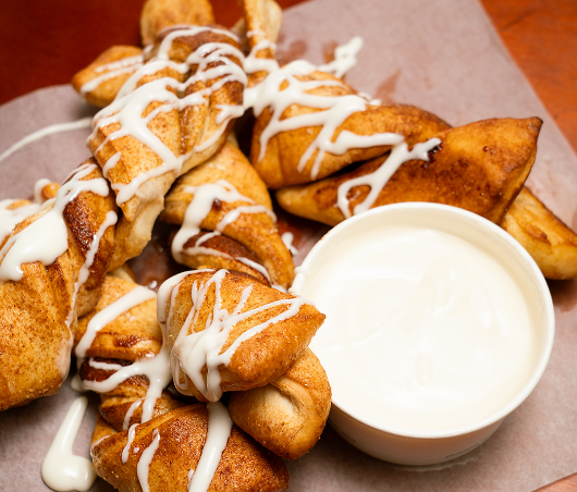 Cinnamon Twists with Cream Cheese Dip