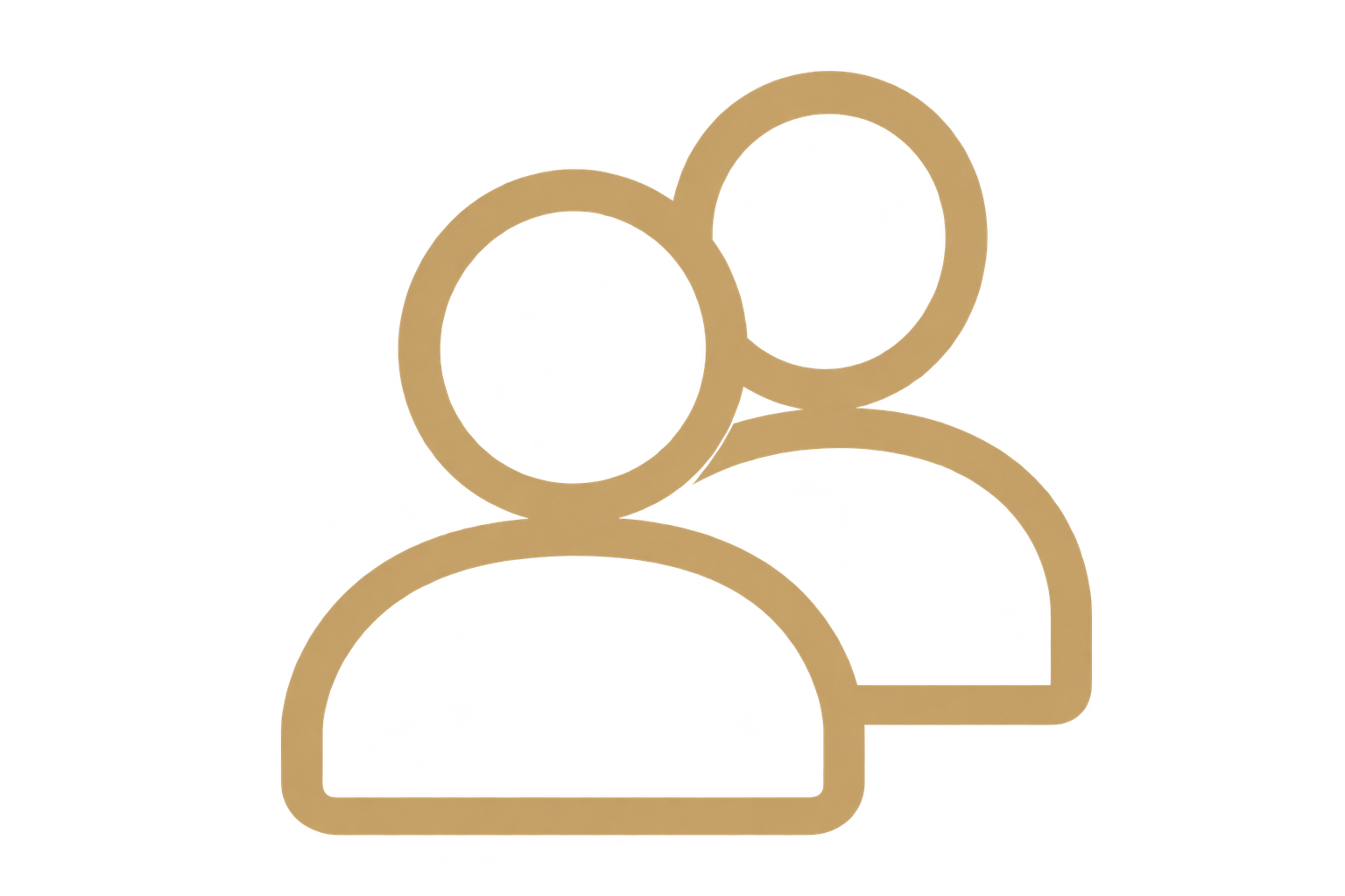 A gold outline of three interconnected gears, representing machinery or engineering.