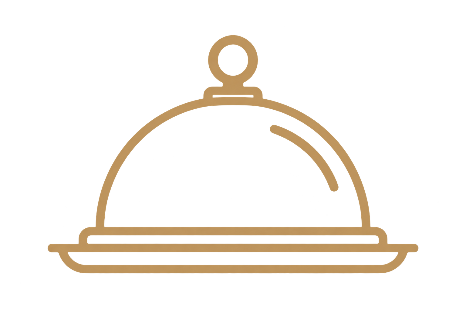 A beige and black vintage-style clock with a circular face and a small round knob on top.