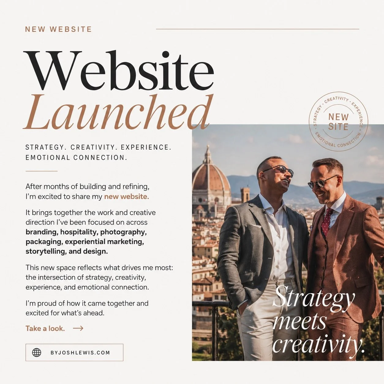 Over the past several months, I&rsquo;ve been building a new website that brings together a lot of the work and creative direction I&rsquo;ve been focused on across branding, hospitality, photography, packaging, experiential marketing, storytelling, 