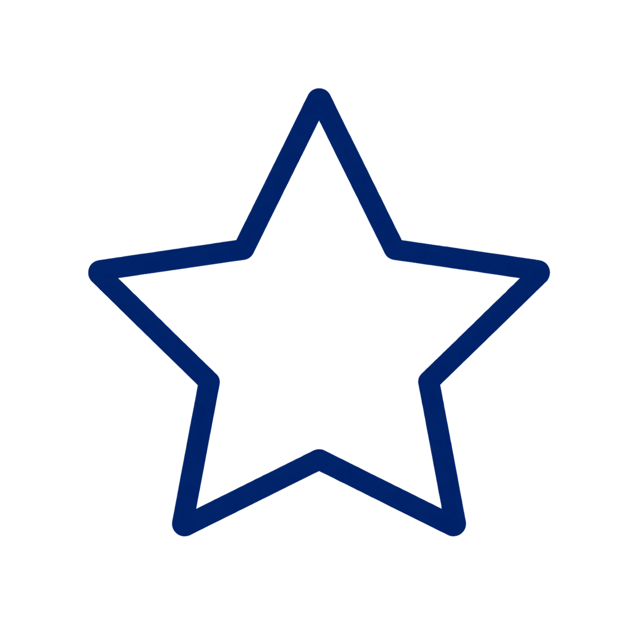 Blue neon outline of a five-pointed star