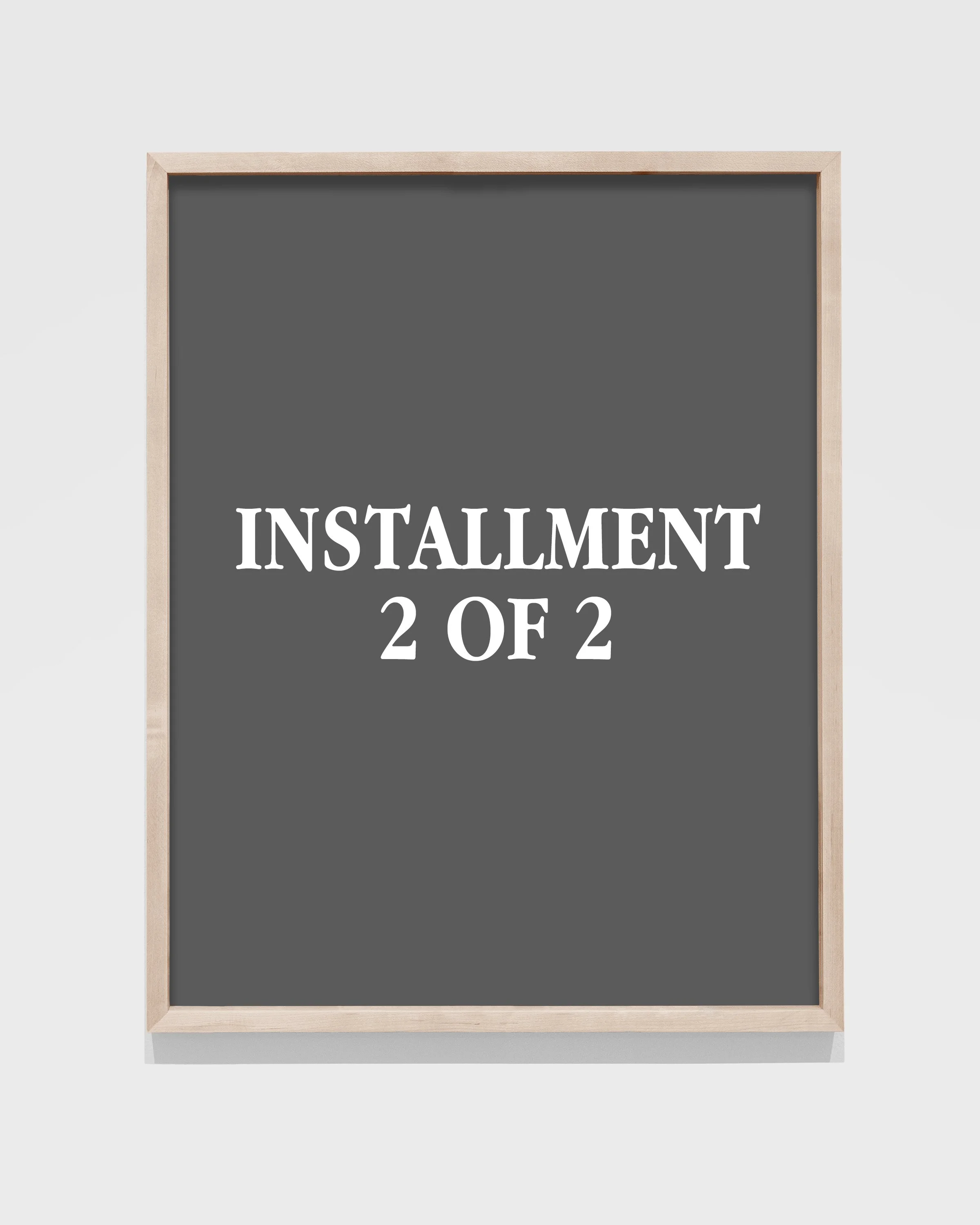 Department of Art frame order (final payment)
