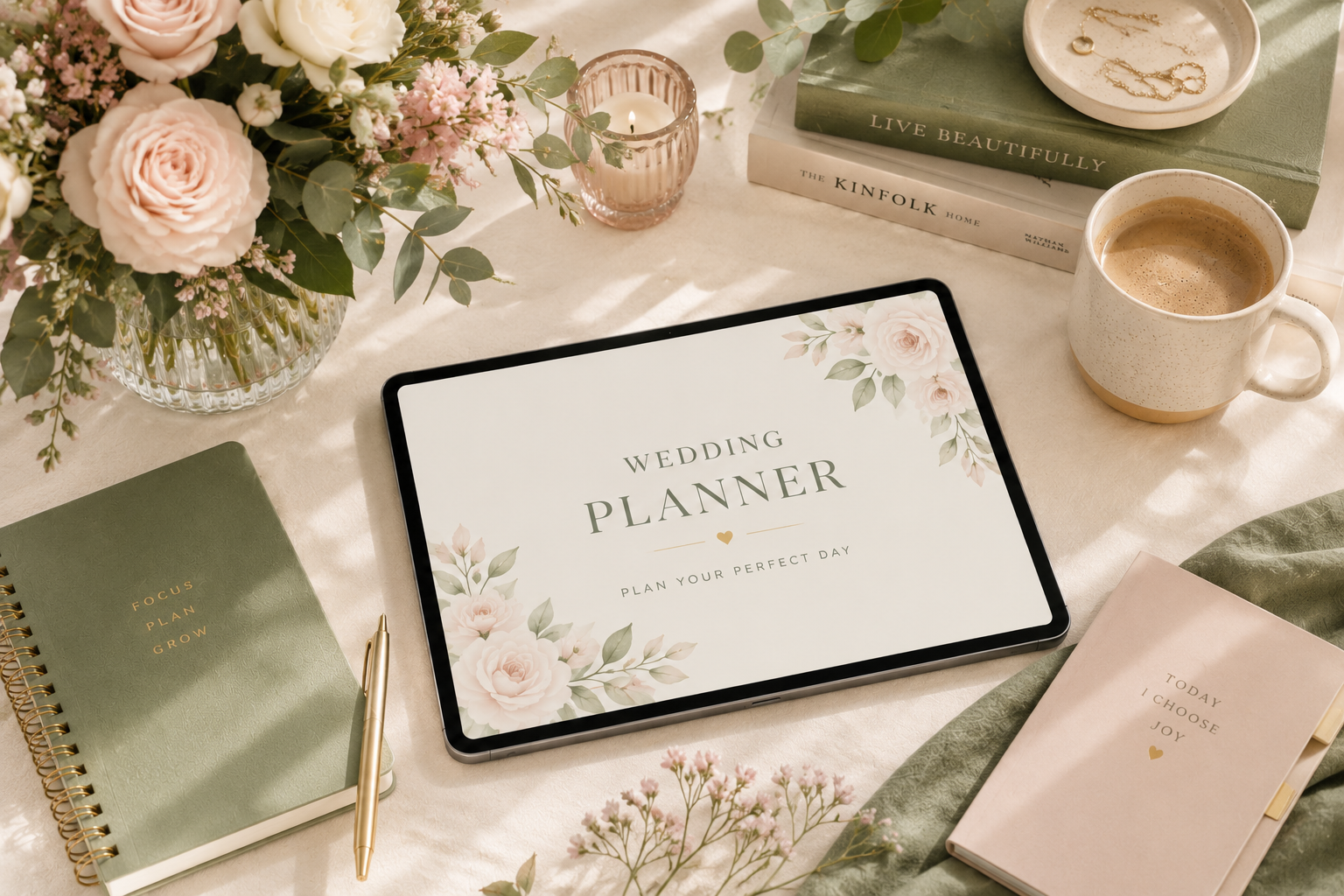 Wedding Planner PDF, Budget Tracker, Guest List, Bride to Be Gift, Instant Download, Printable